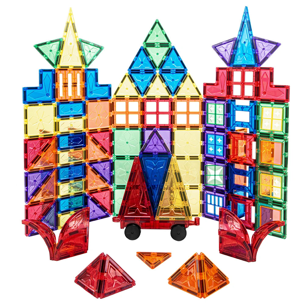 Magnetic Building Blocks STEM Educational Magnet Toys Building Strongest Magnetic Tiles