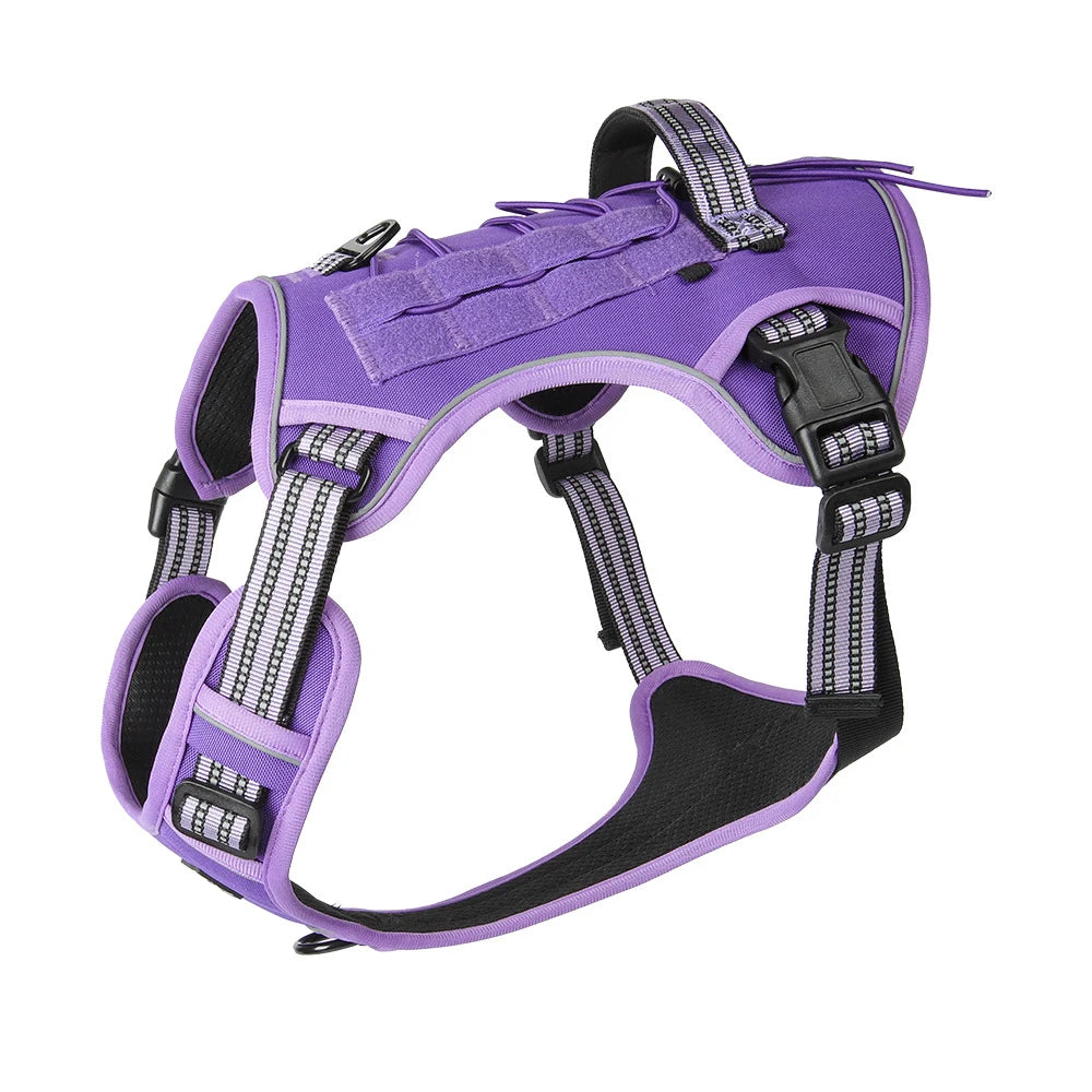 Multifunctional Tactical No-Pull Harness for Large Dog Outdoor Training