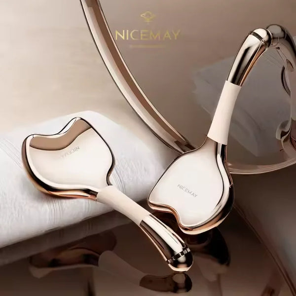 3 in 1 Cooling Facial Roller Massager Microcurrent Cryo Sticks Stainless Steel Gua Sha