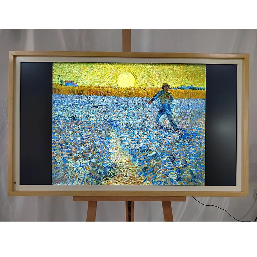 10.1 21.5 22 27 43 50 55 Inch Wooden NTF 4K LCD Digital Photo Frame For Indoor Use