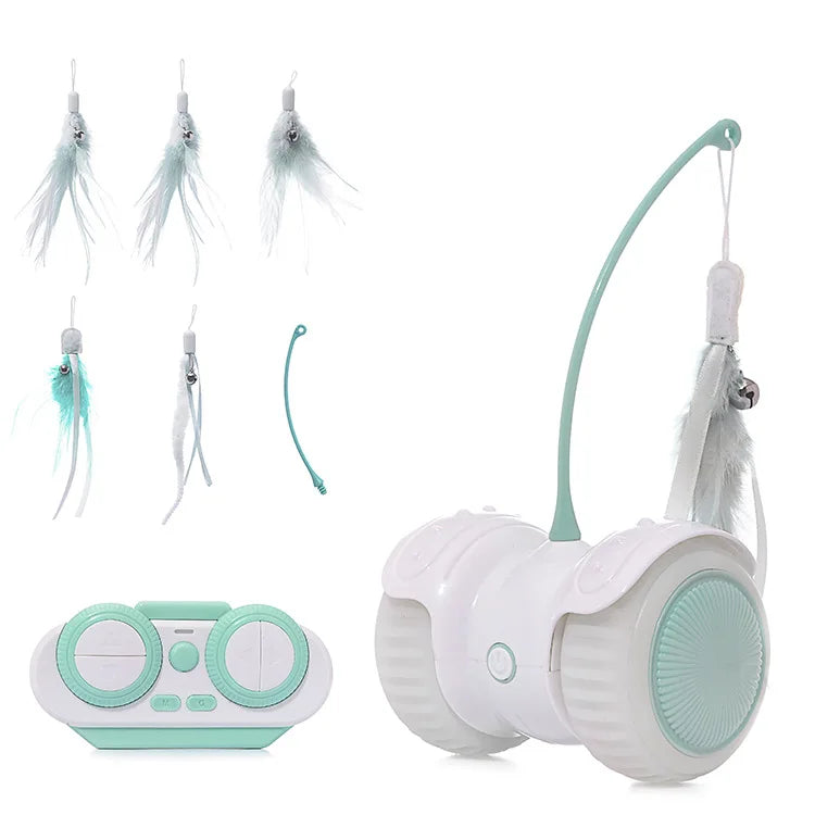 Plastic Remote Control Car for Cats Boredom Relief Self-Entertaining Interactive Electric