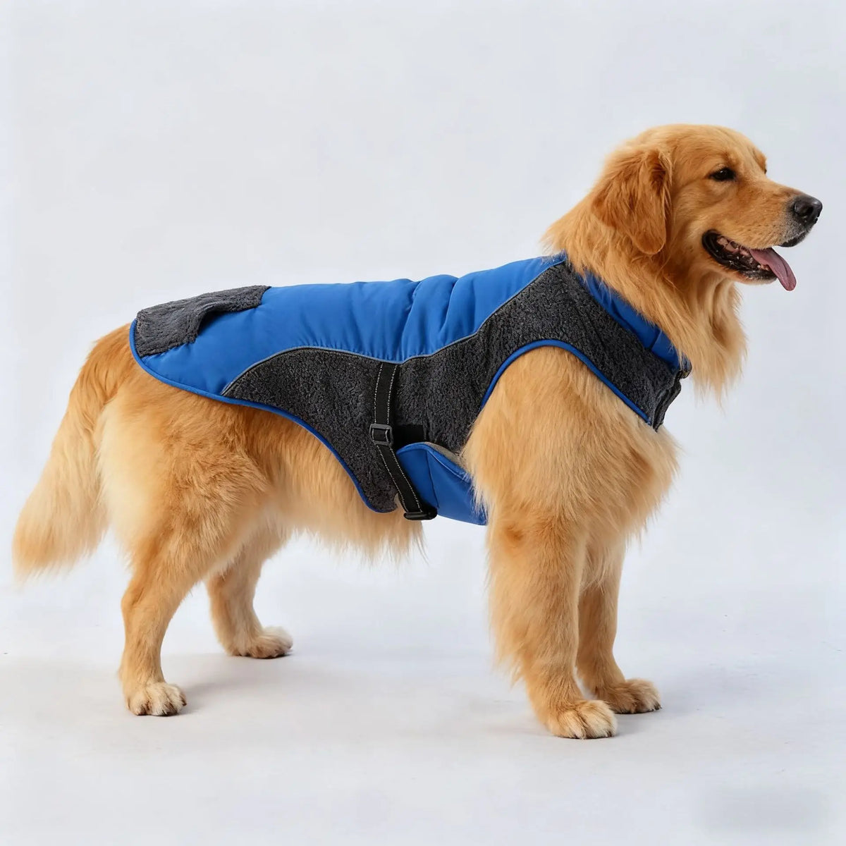 Pet Winter Big Dog Clothes Thickened Warm Polyester Casual Style Cotton-Padded Coat