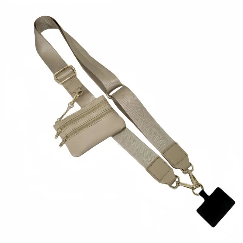 Cross Body Phone Lanyard With Zipper Wallet Anti-Lost Adjustable Mobile Lanyard Guitar