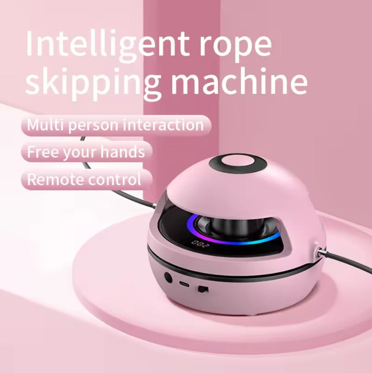 Smart Jump Rope Machine Jump Workout Entertaining Interaction Machine with Smart Remote