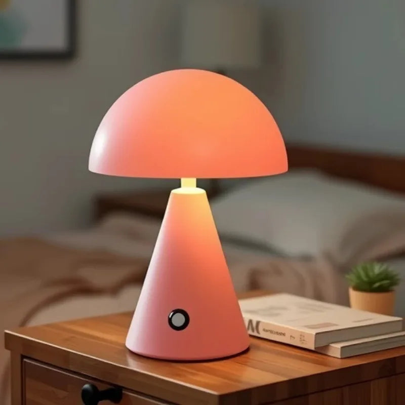 Creative Mushroom Lamp Bedside Desk Lamp Touch Control DIY Three-Color Light Ambient