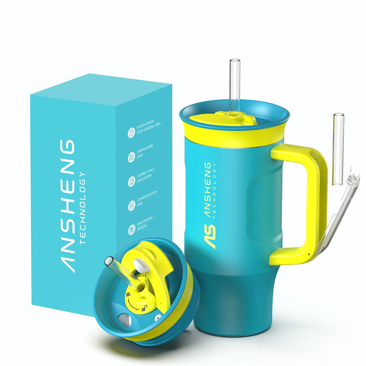 Custom Tumbler 18oz 32oz 40oz Double Wall Stainless Steel Powder Coated Insulated Coffee