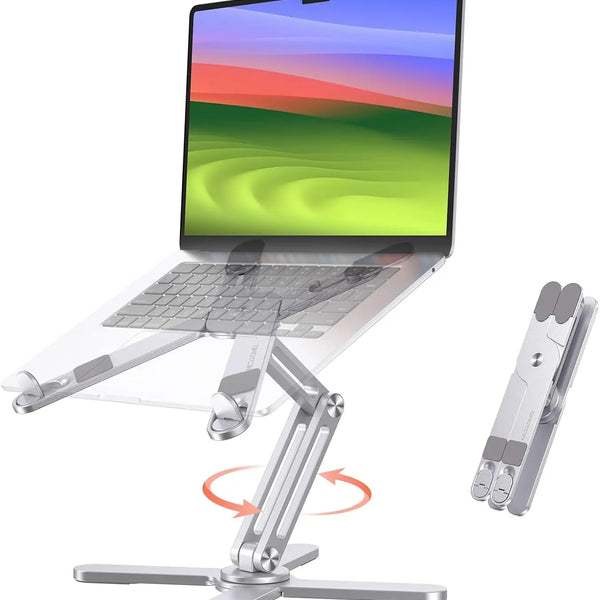 Ergonomic Adjustable Height Angles For Collaborative Work Compute Laptop Stand 360