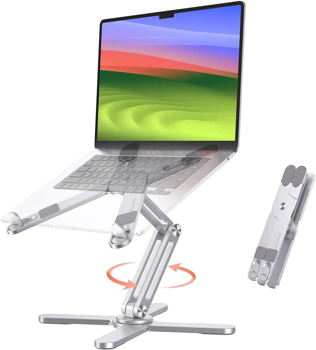 Ergonomic Adjustable Height Angles For Collaborative Work Compute Laptop Stand 360