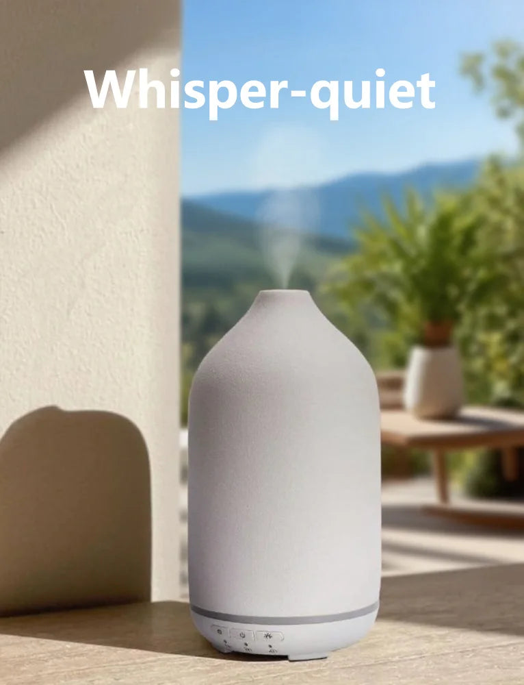 Ceramic and Stone Essential Oil Diffuser, Ultrasonic Aromatherapy Diffusers
