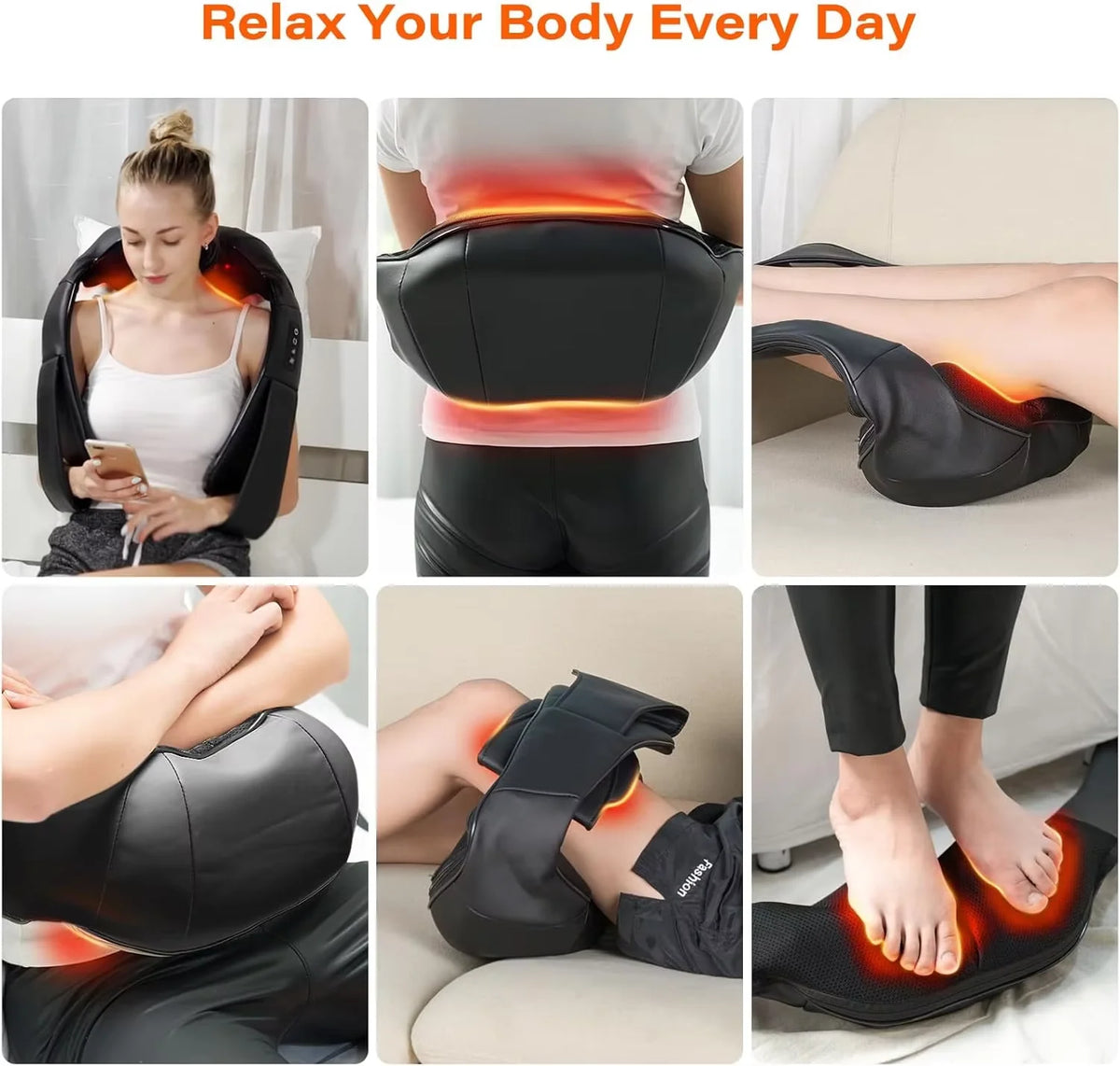 New Portable Shiatsu Massage Cape 3D Deep Kneading Infrared Heat Massager with Timing