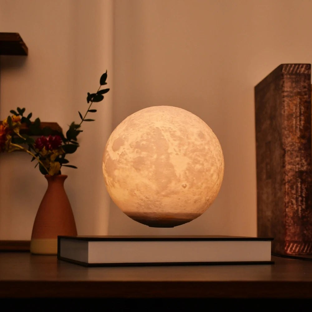 3 Colors Floating Moon Lamp 3D LED Magnetic Floating Lamp Levitating Moon Light