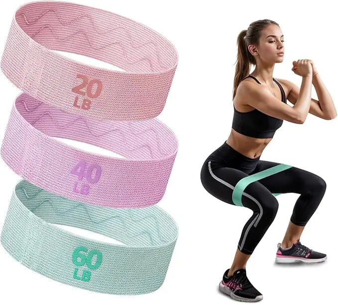 Non-Slip Fabric Resistance Loop Bands for Pilates, Yoga and Workouts