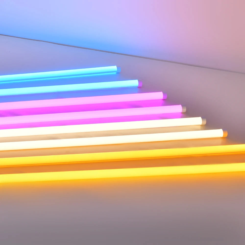 T5 T8 Led Tube Light Colorful Changing Remote Control Rgb Light Tube RGB Corner Floor