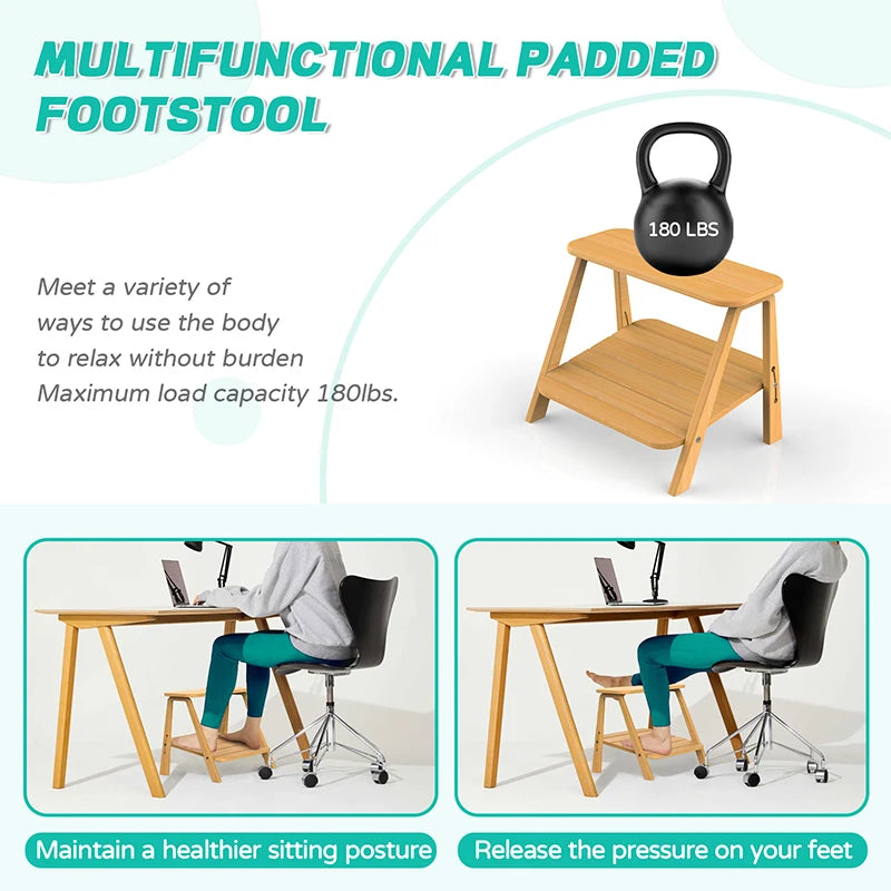 Modern Office Footrest for Under Desk Prevents Crossing Legs Sofa Footstool Foot Pad