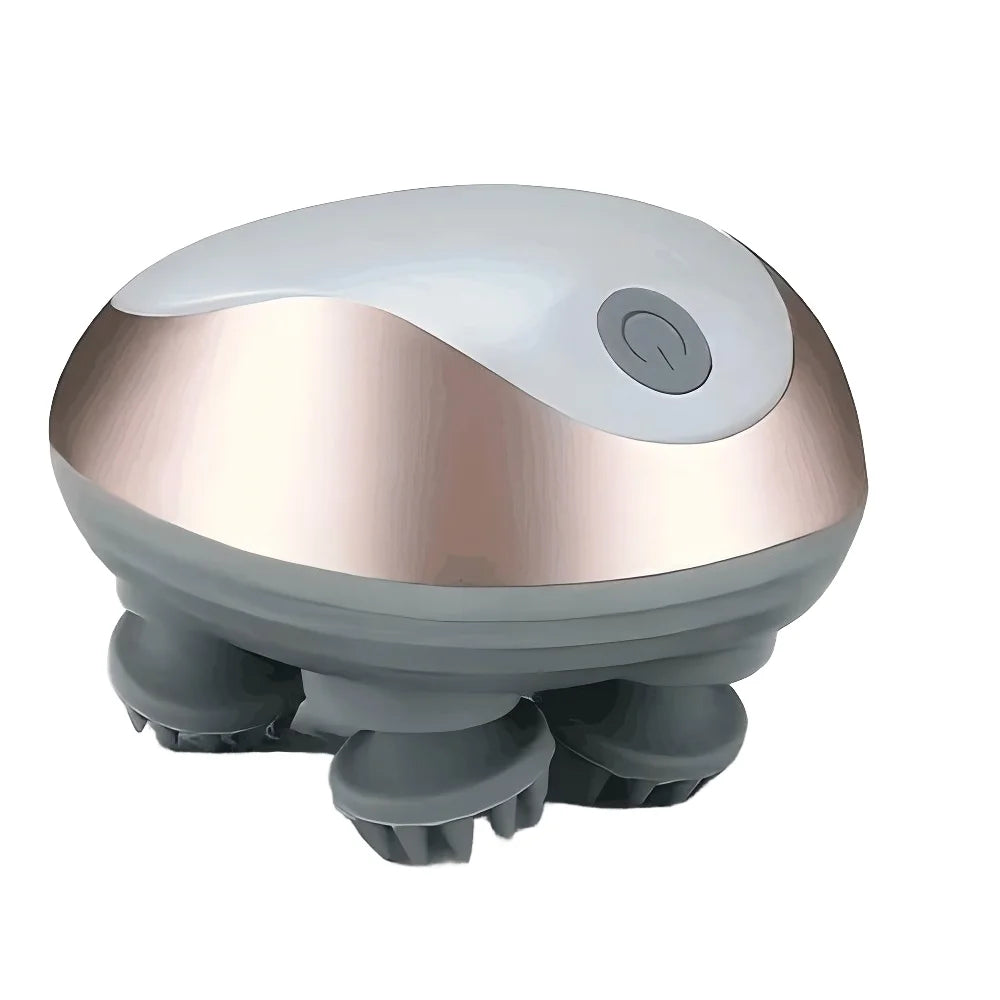 Promotion Portable Cordless Electric Octopus Head Massager Automatic Silicon Neck Relax