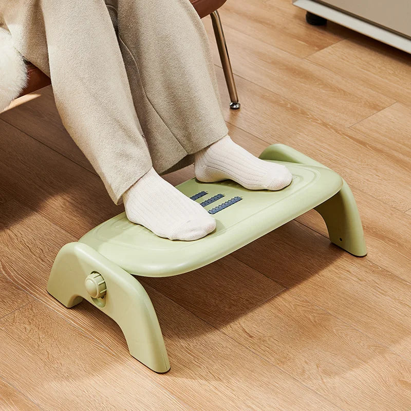 Solid Color PP Material Anti-Slip Massage Rollers Footrest Office Desk Underfoot Leg Rest