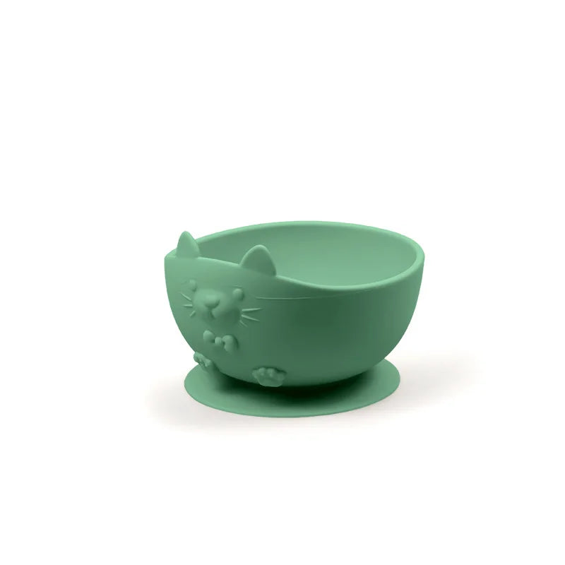 Food Grade Silicone Baby Feeding Set With Cup Bowl Plate Bib Spoon and Fork Easy Clean