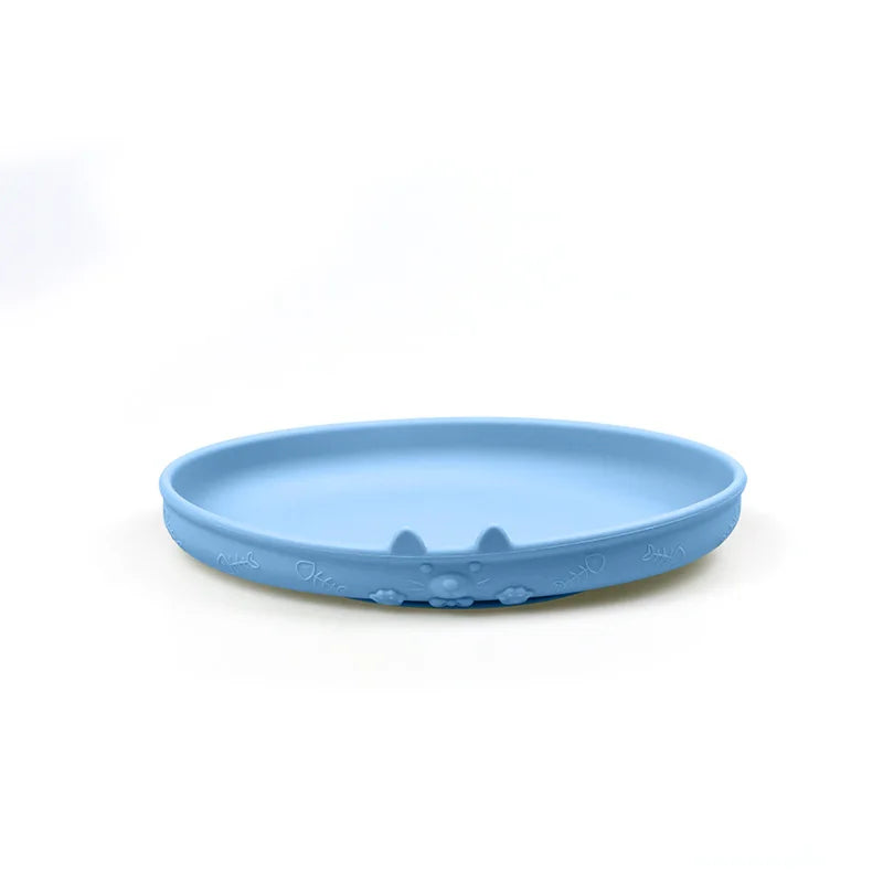 Food Grade Silicone Baby Feeding Set With Cup Bowl Plate Bib Spoon and Fork Easy Clean