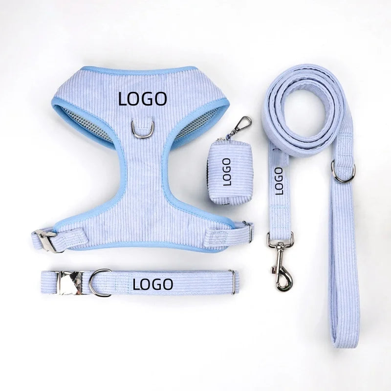 Supplies No Pull Nylon Dog Harness Set Custom Adjustable Soft Simple Luxury Designer Dog