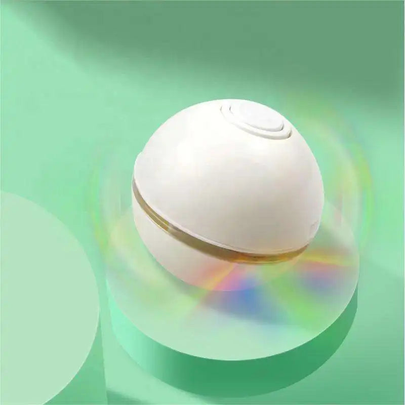 Smart Electronic Automatic Cat Toys Self with Feather USB Rechargeable Rolling Ball Light