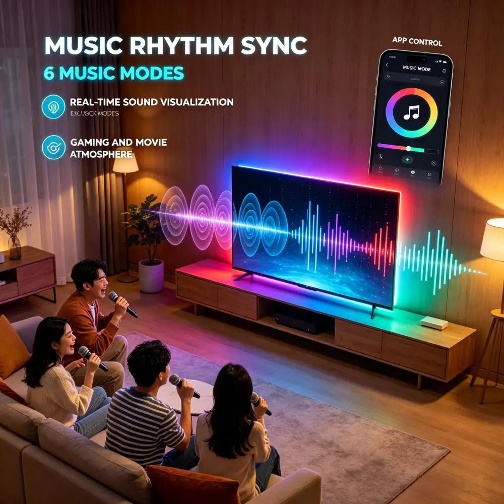 Smart TV Sync Light Strip Real-Time TV Screen Capture Sync Lighting Multi-Color LED 30