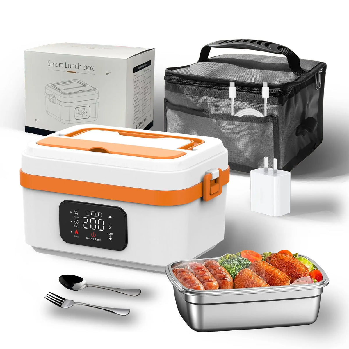 Portable Cordless Electric Lunch Boxes Automatic Self-Heating Food Warmer for Office