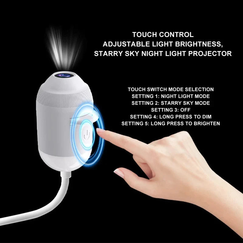 6 Projection Films Galaxy Star Projector Night Light ABS Material USB Powered Adjustable