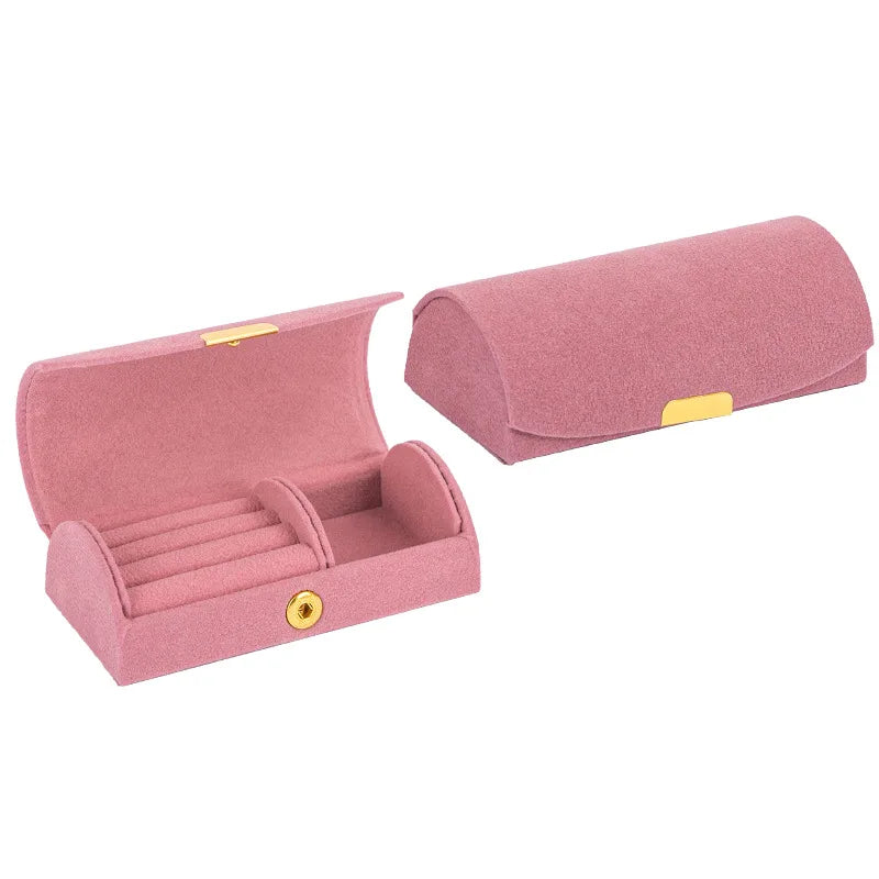 Travel Jewelry Case Portable Velvet Organizer Rings Earrings Storage Box Perfect Gift