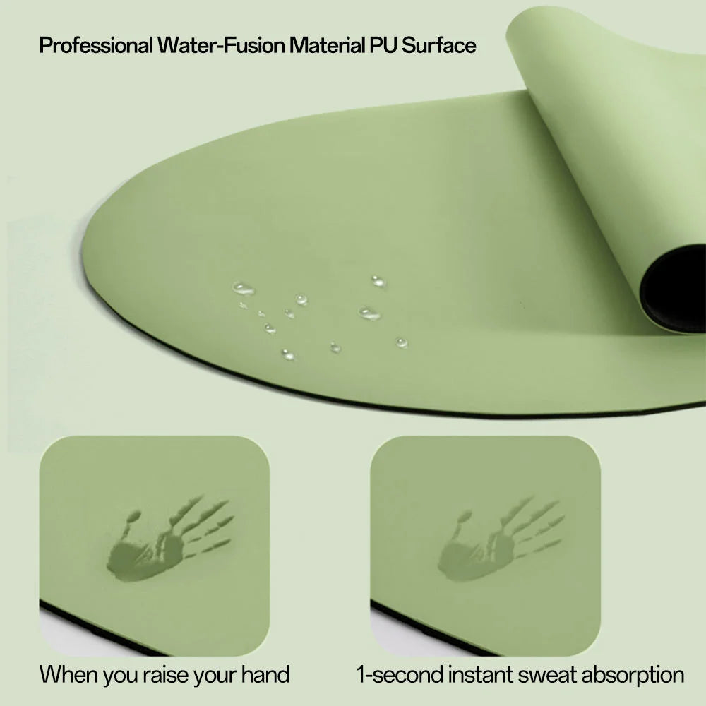 5mm Arched Matte PU Natural Rubber Yoga Mat Double Side Non Slip Durable Custom Print