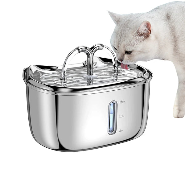 Portable Eco-Friendly Charge Automatic Stainless Steel Cat Water Bottle & Fountain