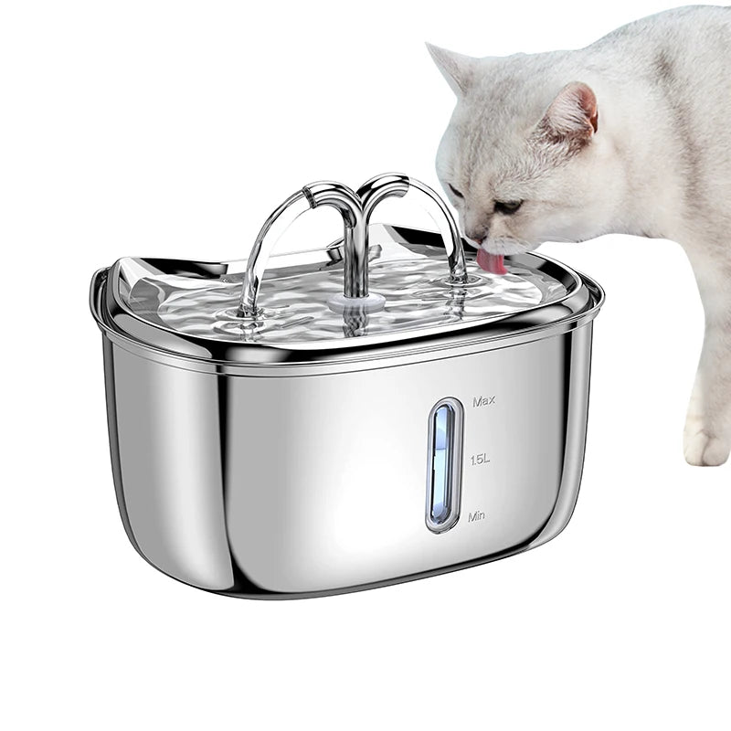 Portable Eco-Friendly Charge Automatic Stainless Steel Cat Water Bottle & Fountain