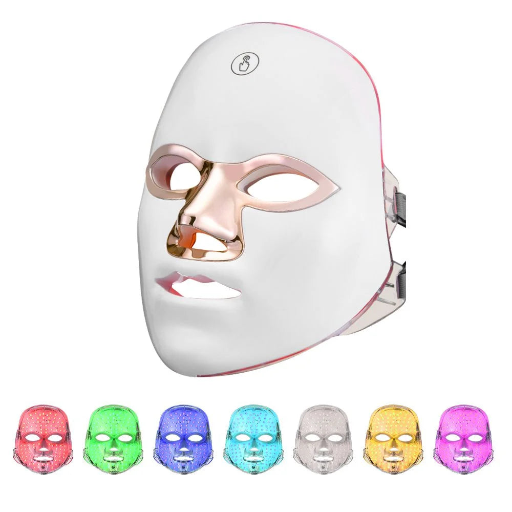 Silicone LED Face Mask with 4 Light Colors, 630nm Red and 850nm Infrared