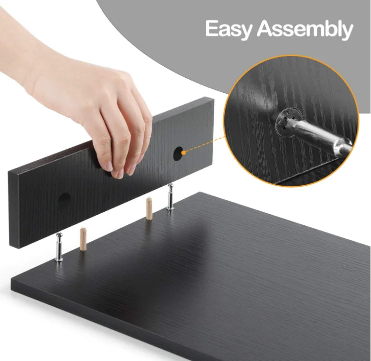 Wooden Computer Desktop Desk Organizer Laptop Stand Length Angle Adjustable Monitor Riser