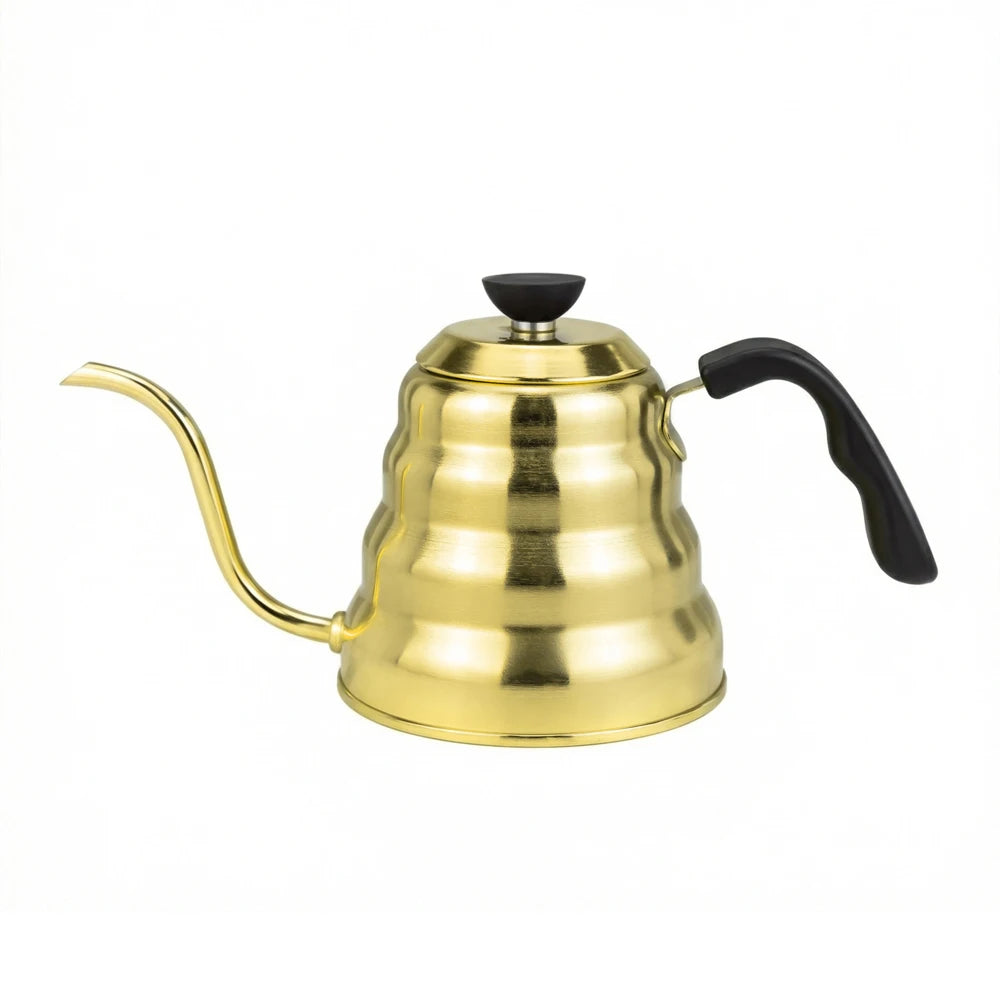 PTFE Black 1200ml Stainless Steel Gooseneck Spout Manual Pour Over Kettle Cloud Shaped