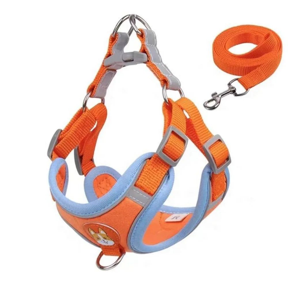Luxury Adjustable No Pull Nylon Dog Harness Soft Padded Vest Style Pet Harness for Daily