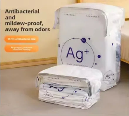 Vacuum Compression Bags Pump Free PA+PE Antibacterial Japandi Style Glossy Space Saving