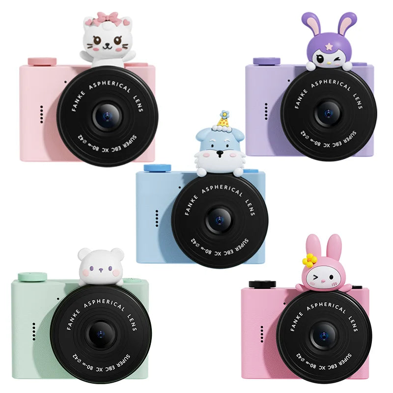 Kids Gift Mini Digital Video Camera 2000W HD with Built-In Games Cute Cartoon Design Gift