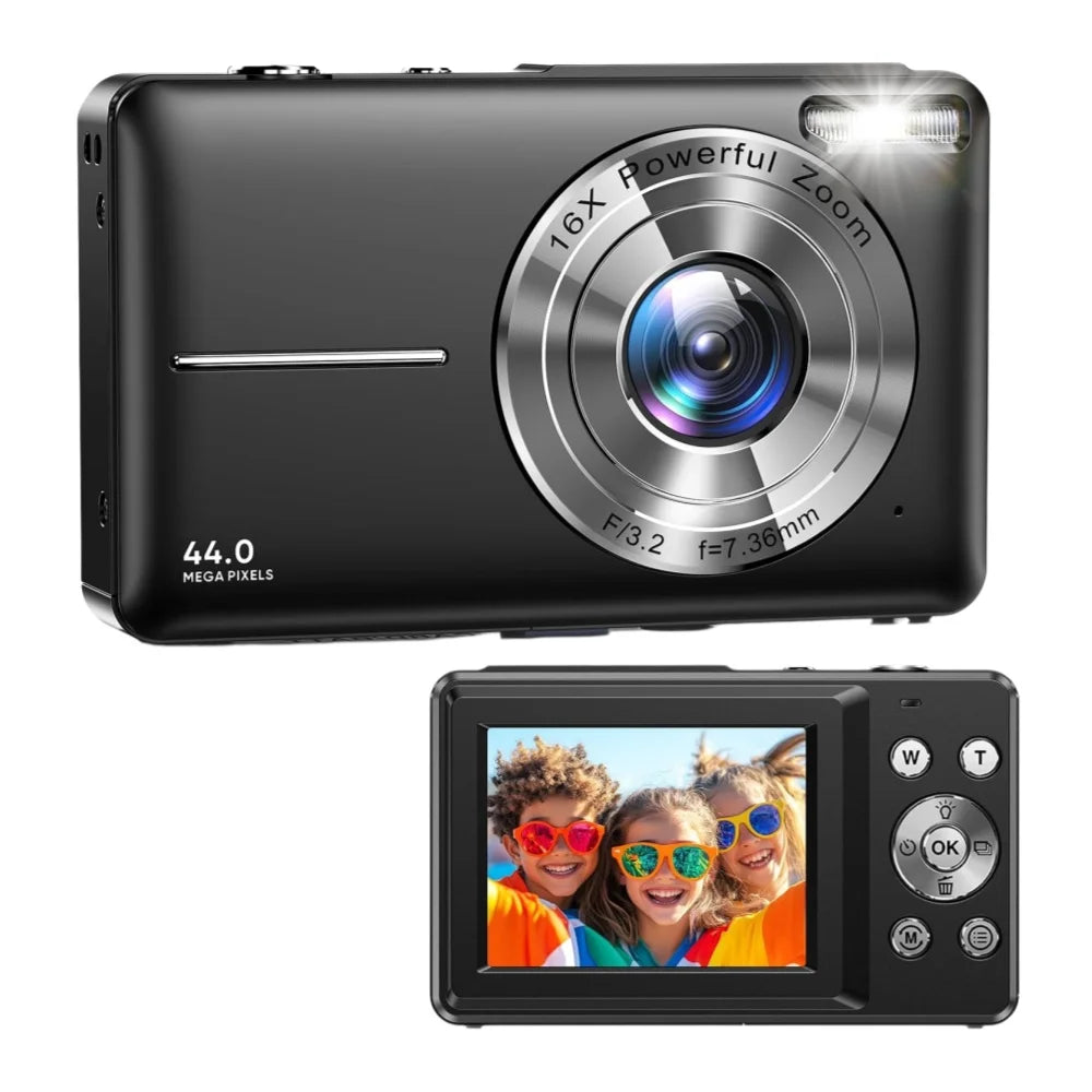 Digital Camera HD 1080P for Teens Anti Shake Point Shoot Cameras Portable 16X Zoom