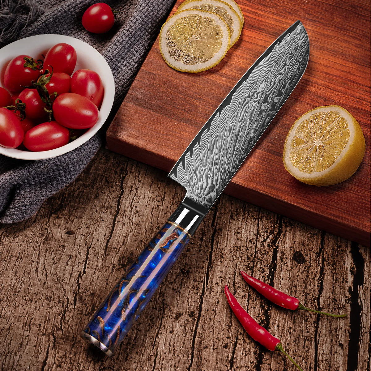 Professional 9PCS Japanese Damascus Steel Chef Knife Set 67 Layers VG10 Core Pinecone