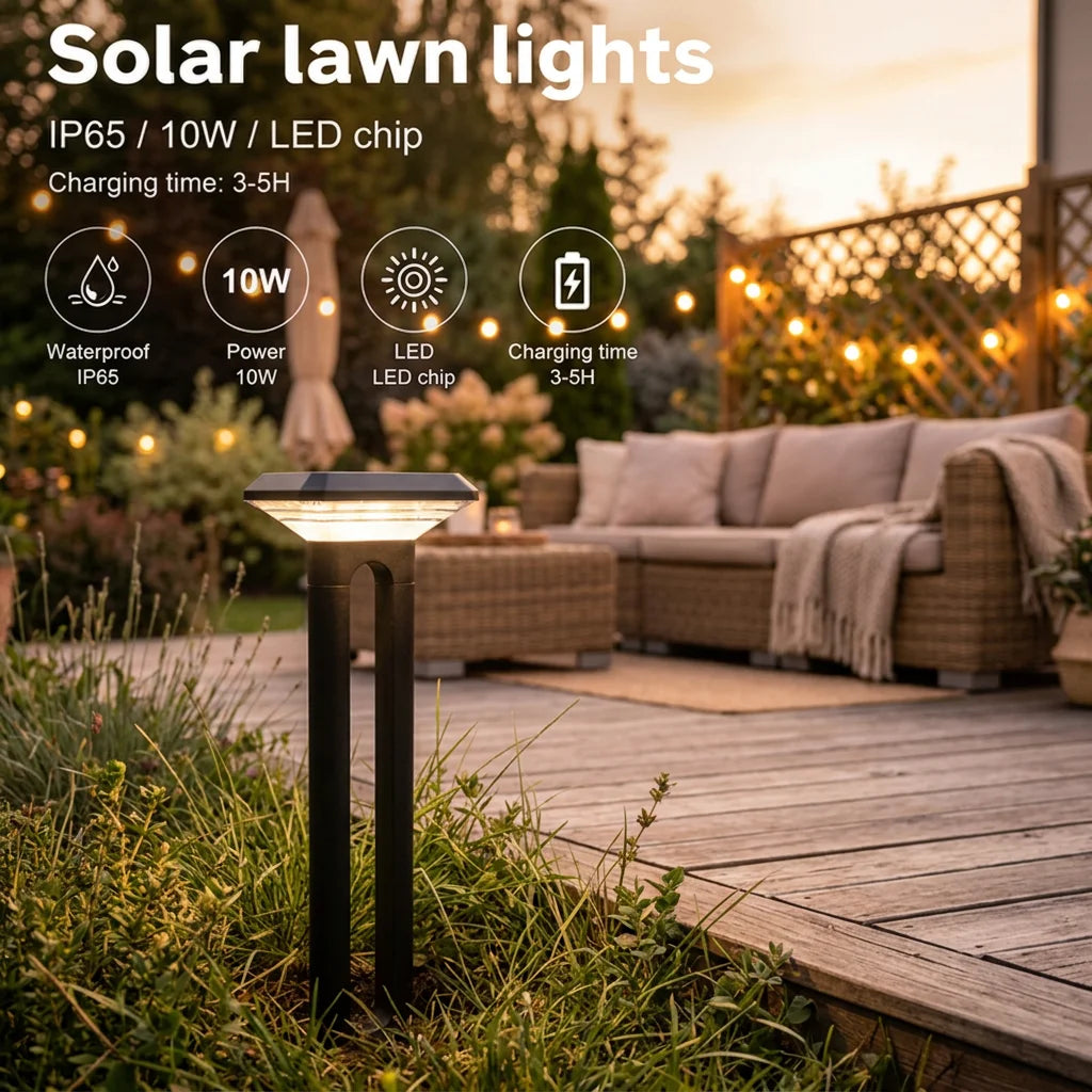 Perfect Quality 40CM 80.7CM Height IP65 Aluminum PC 10W Outdoor Solar Garden Decorative