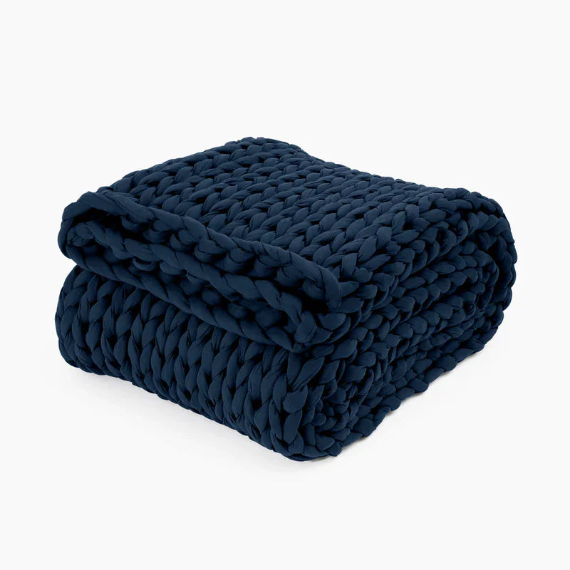 Cooling Weighted Blanket Hand Knitted Chunky Knit Throw for Hot Sleepers Breathable Glass
