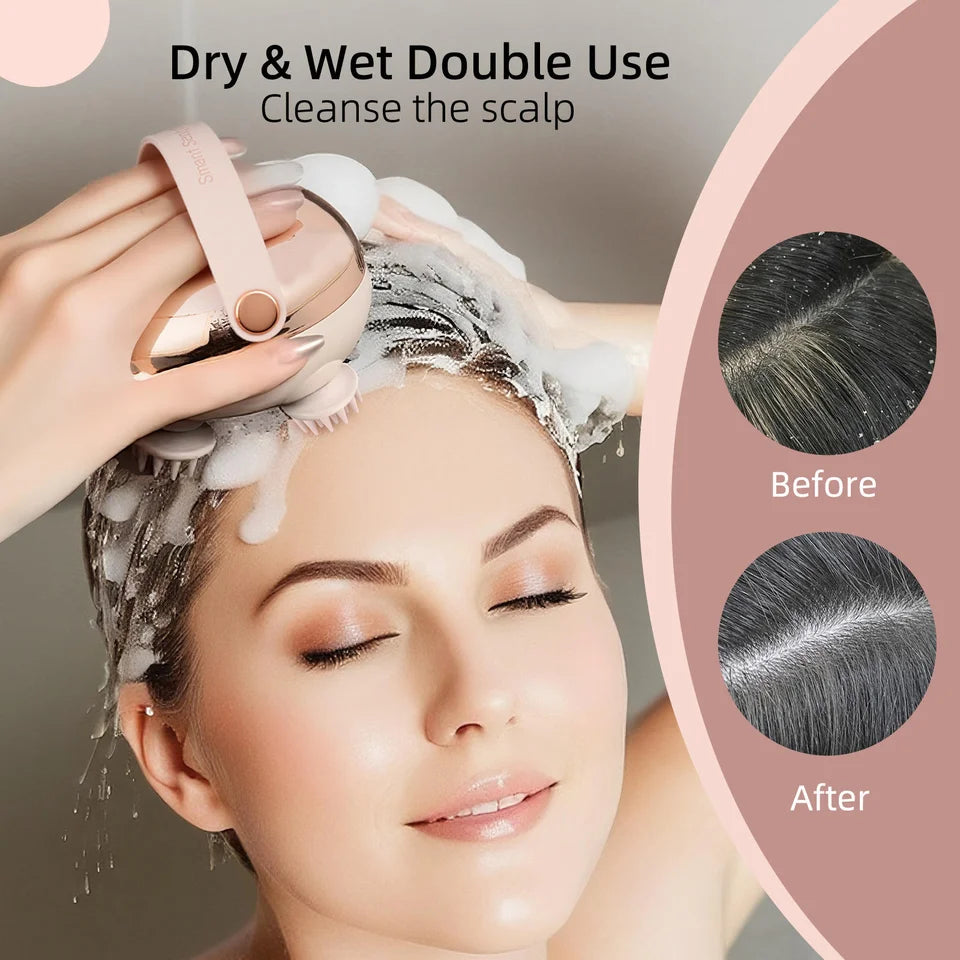 Portable Handheld USB Rechargeable 3 Modes Electric Cordless Hair Scalp Massager