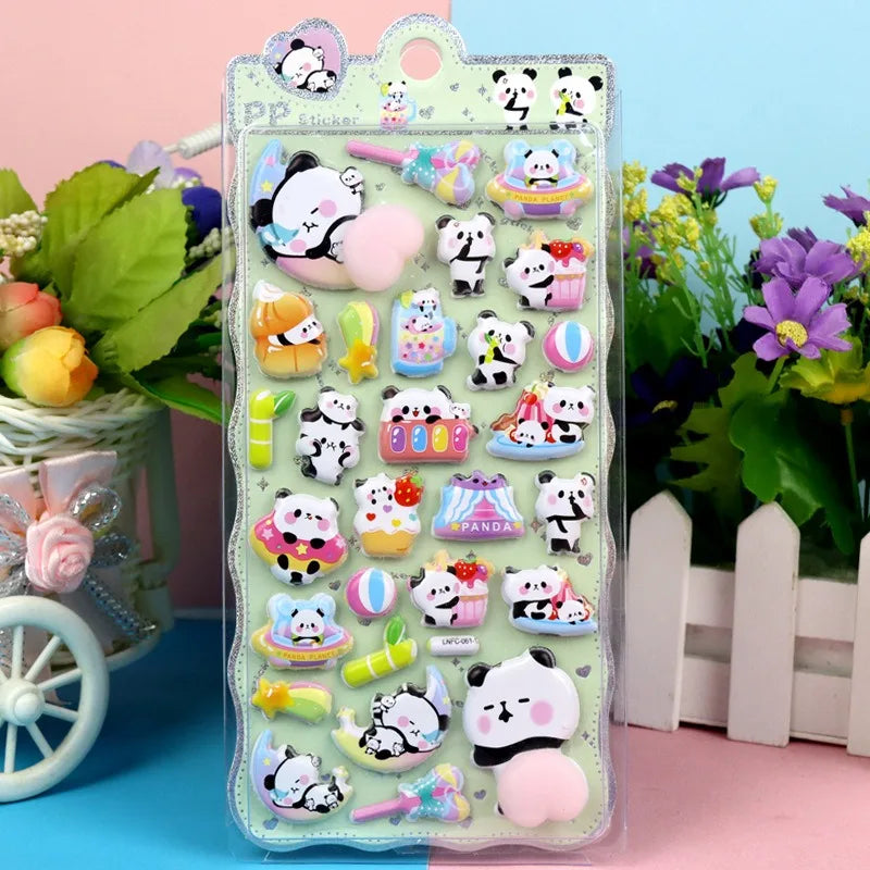 Cute Cartoon Animal Phone Decals, Squishy Adhesive Stickers