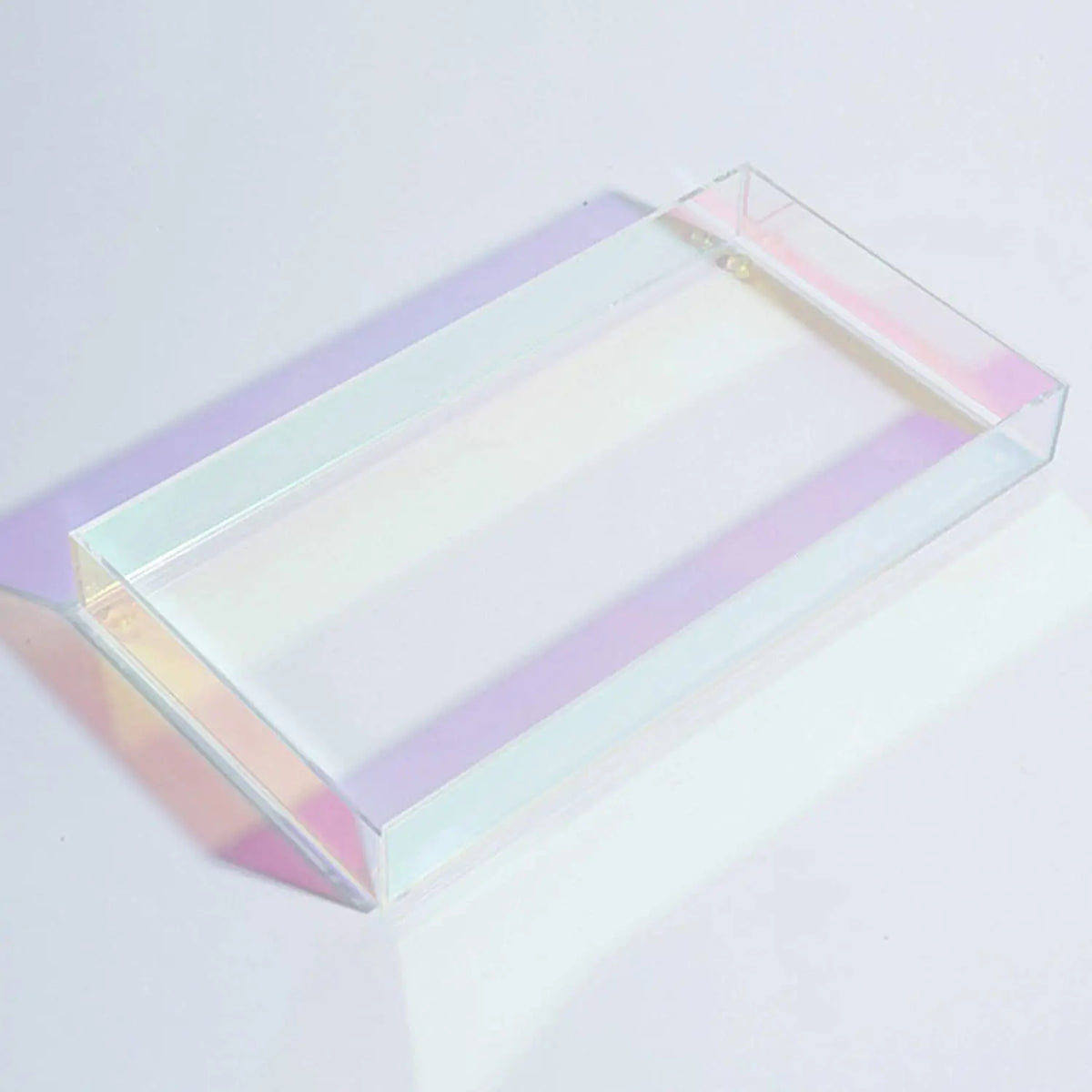 Decorative Rainbow Acrylic Storage Tray Makeup Plastic Storage Organizer Tray