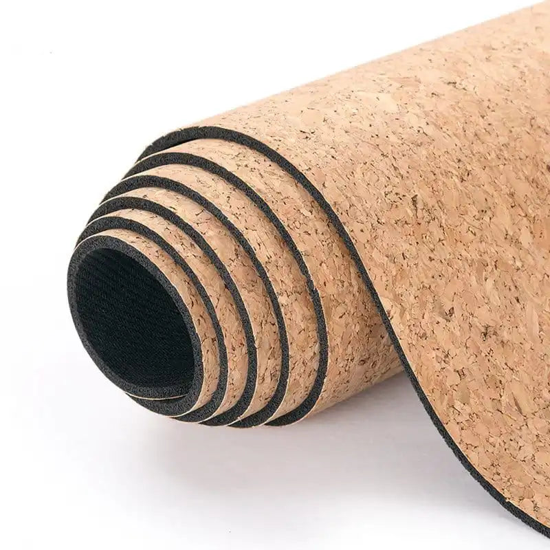 Non Slip Cork Yoga Mat Custom Organic Eco Friendly Thick Yoga Mat Tpe Natural Cork Rubber