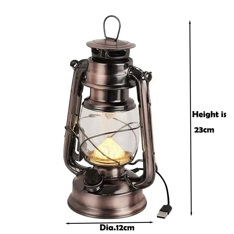 Retro 23CM Home Teahouse IP Rated Lightweight Bar Cafe Decorative Rechargeable Lights