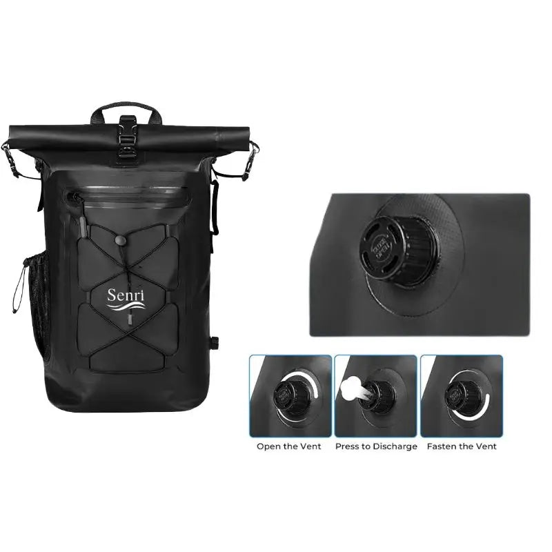 30L Waterproof PVC Dry Bag Backpack Roll-Top Floating Design for Casual Kayaking Rafting