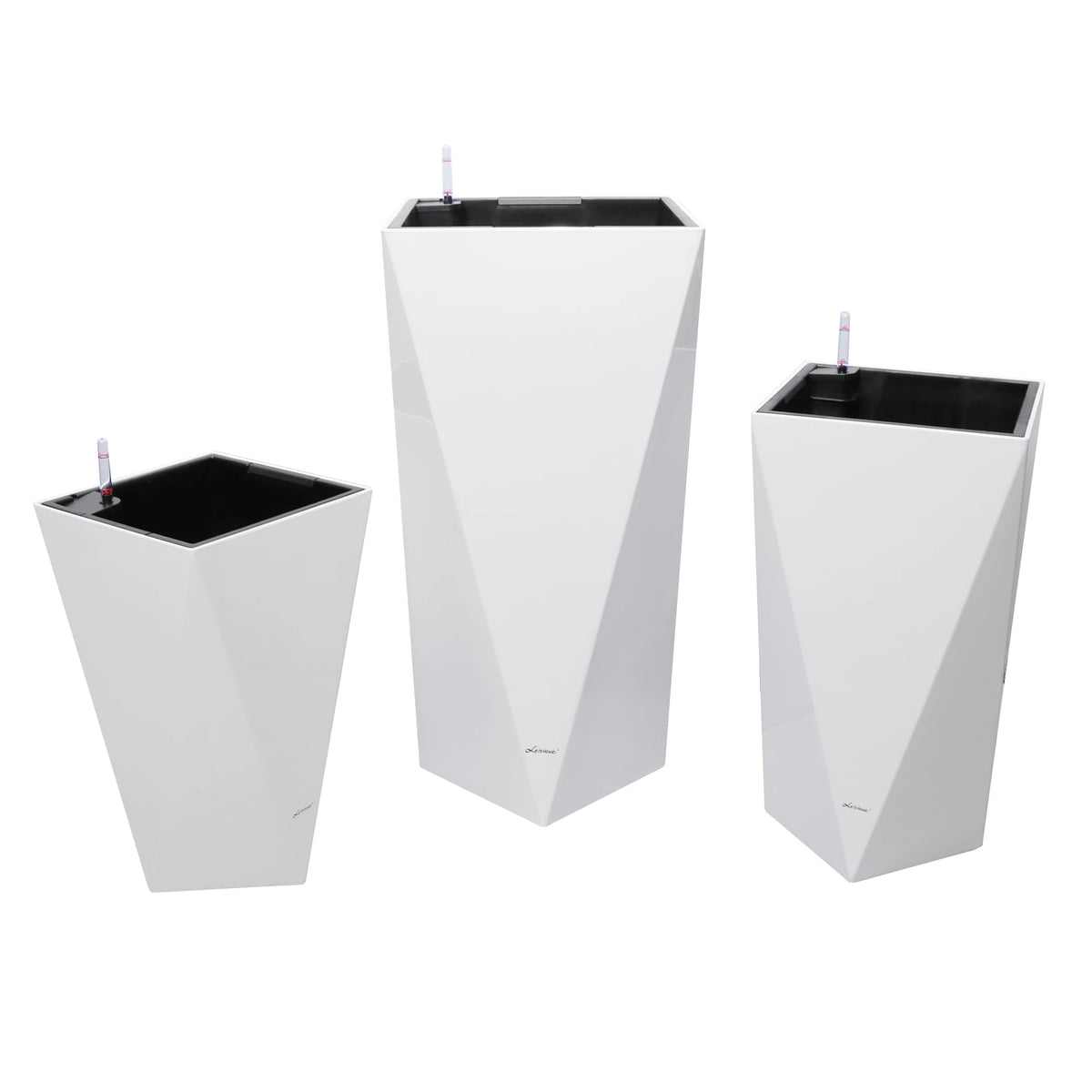 Square Cylinder Flower Pot Planter With Self-Watering Function For Home Office