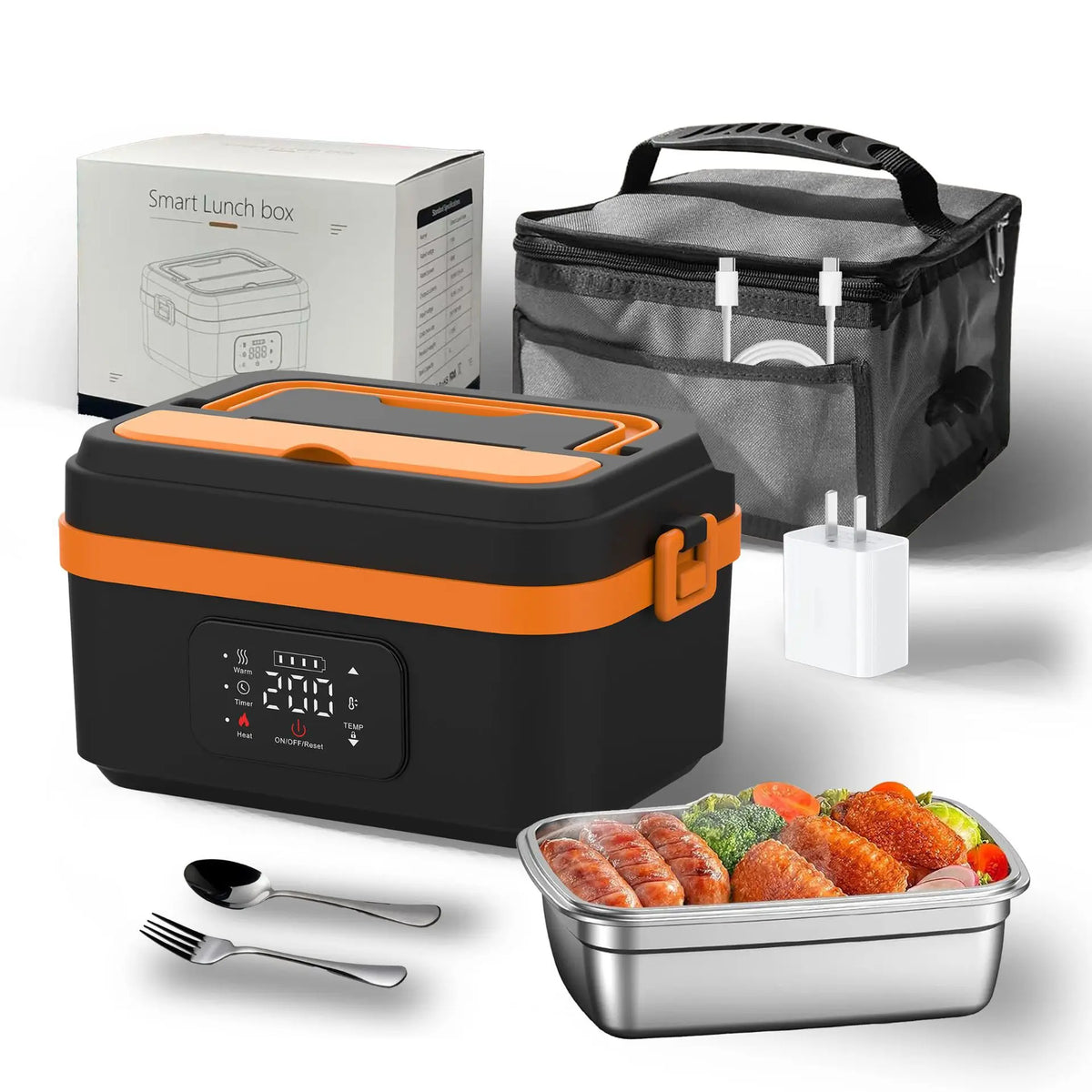 Portable Cordless Electric Lunch Boxes Automatic Self-Heating Food Warmer for Office