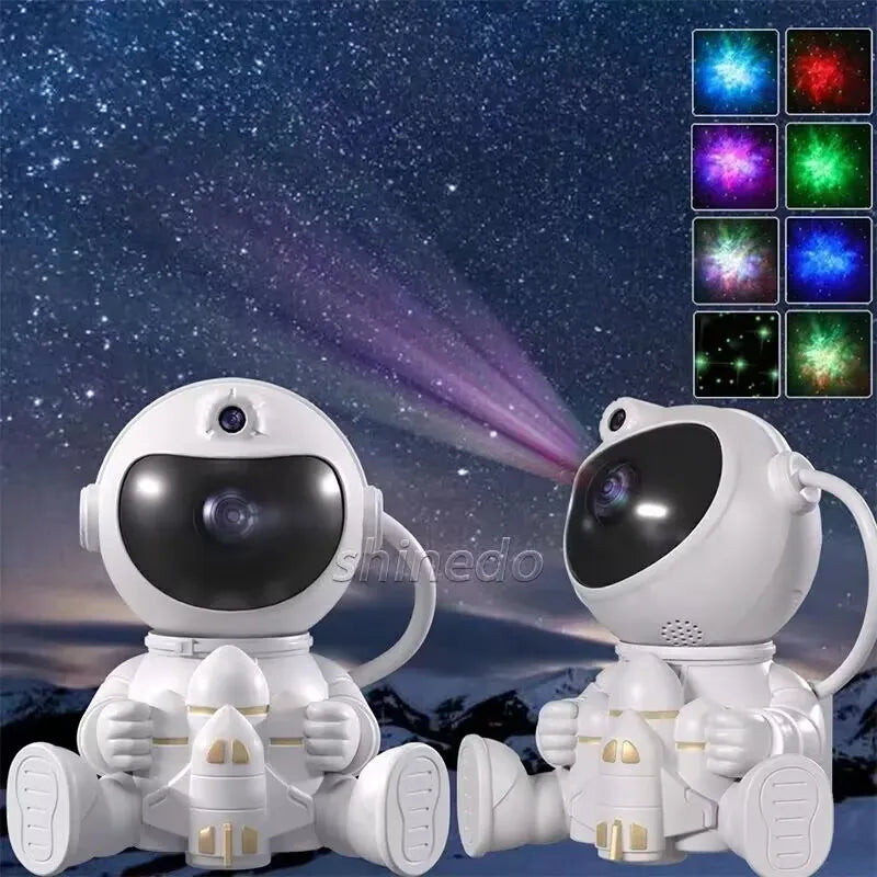Galaxy Star Projector Starry Sky Night Light Astronaut Lamp Home Room Decor Decoration